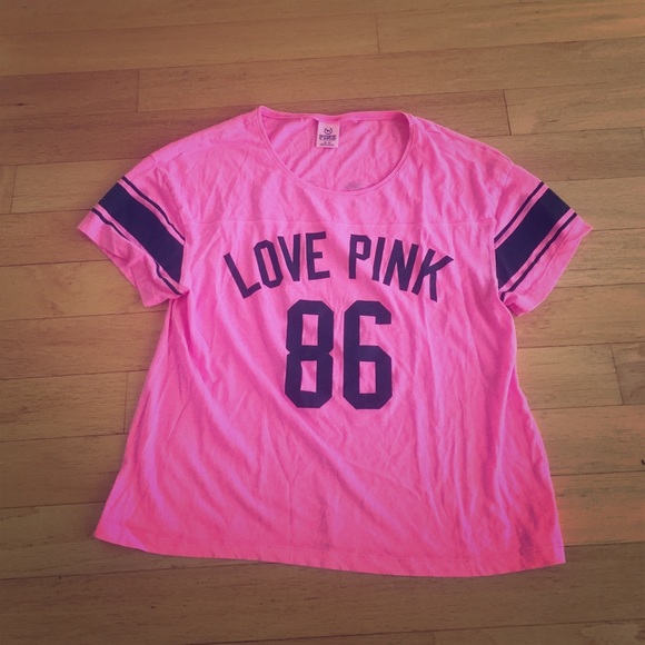 Victoria's Secret PINK Neon Pink Tee Size M