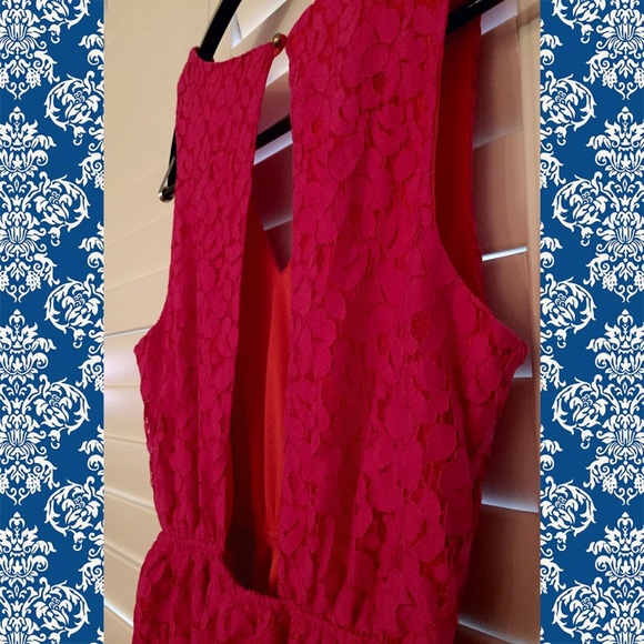 Pink lace overlay dress 🌺👗🌺 - Picture 3 of 4