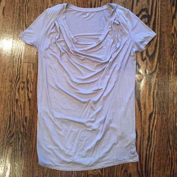 three dot - super soft cowl neck tee