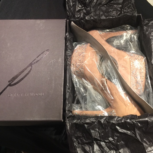 HOST PIC🎉🎉🎉💕Suede Swarovski peep toe platform - Picture 4 of 4