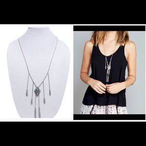 NWT drop fringe pendant necklace