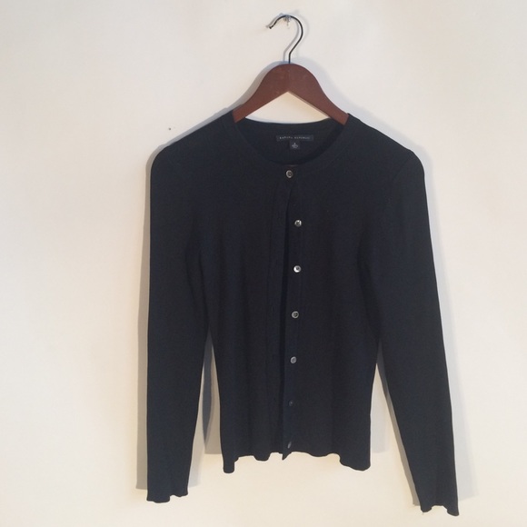 Banana Republic Black Silk Cardigan