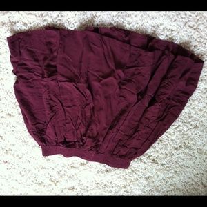 Dark red skirt