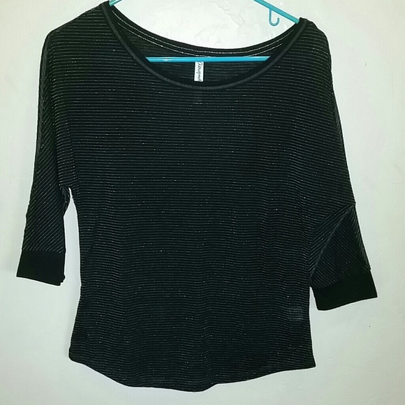 Aeropostale Sparkle Striped Top