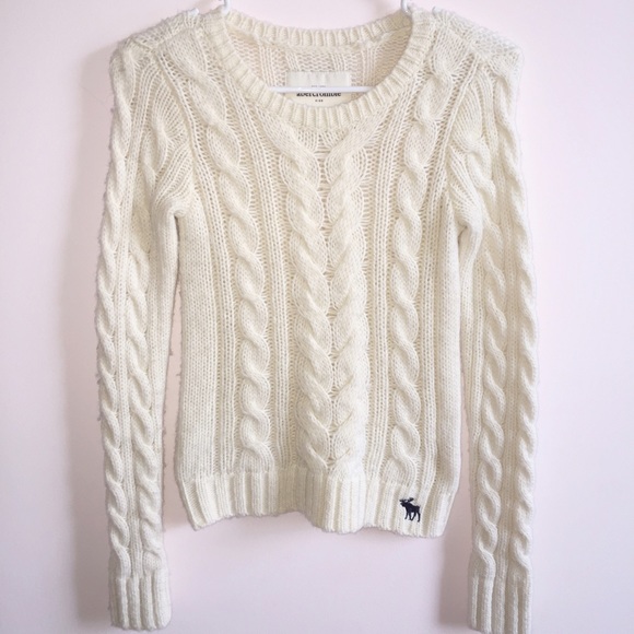 Abercrombie Knitted Cream Sweated
