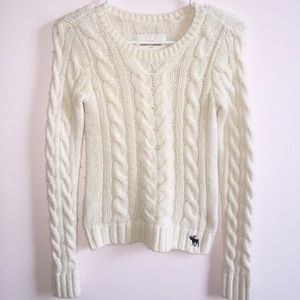 Abercrombie Knitted Cream Sweated