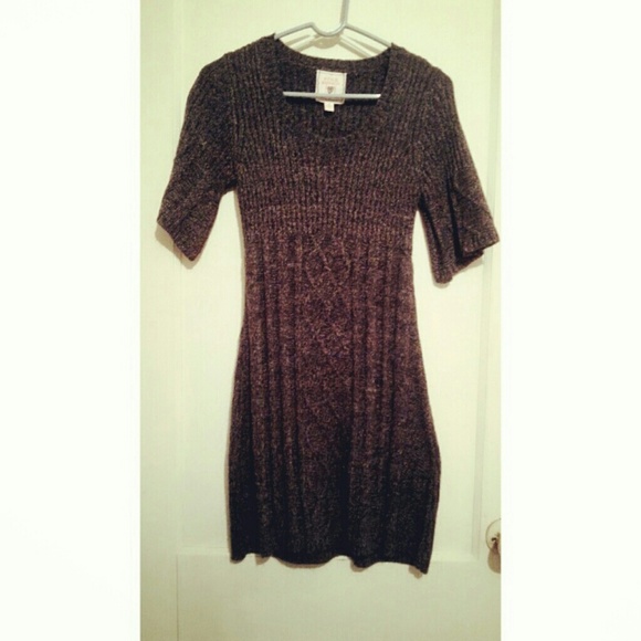 Dark gray sweater dress