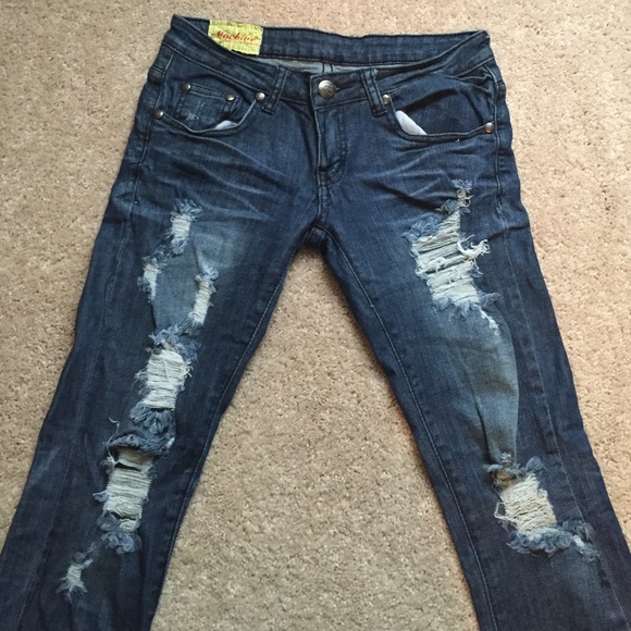 Distressed Machine Jeans (worn twice) size 27