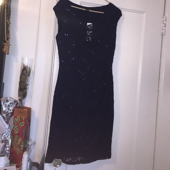 Lauren Ralph Lauren Blue Sequence Dress BNWT
