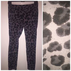 Grey and Black Leopard Leggings