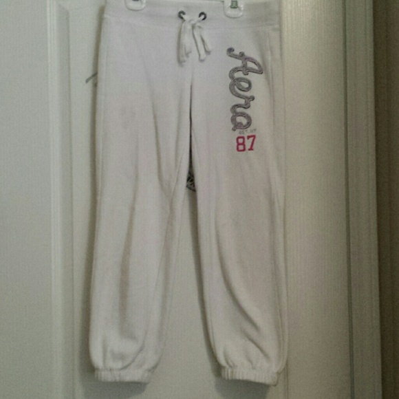 Aeropostale white sweat pants