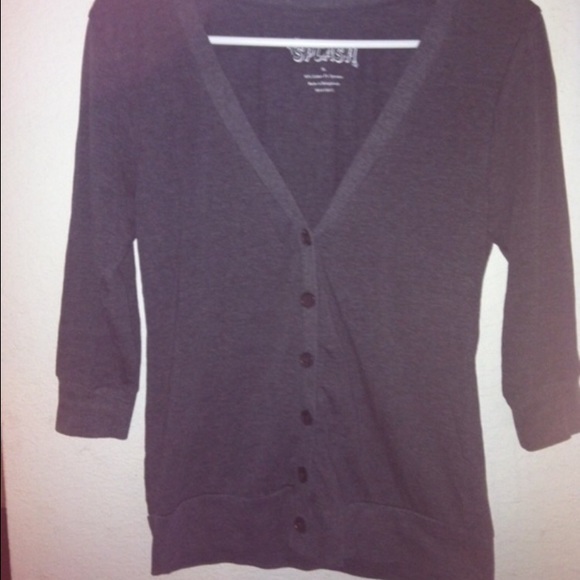 Grey button up cardigan