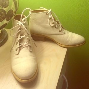 Kimchi blue cream ankle booties