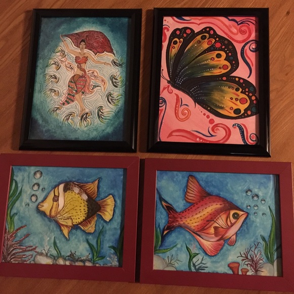 4 great priced original handmade paintings