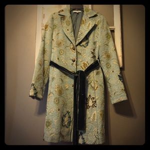 CAbi brocade knee length coat!