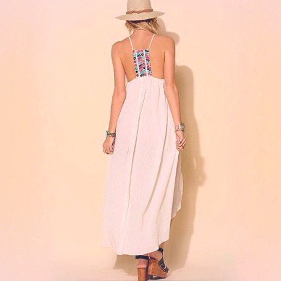 🌸 6 Shore Road Pooja Embroidered Gauzy Dress Boho - Picture 2 of 4