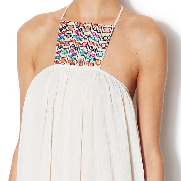 🌸 6 Shore Road Pooja Embroidered Gauzy Dress Boho - Picture 3 of 4