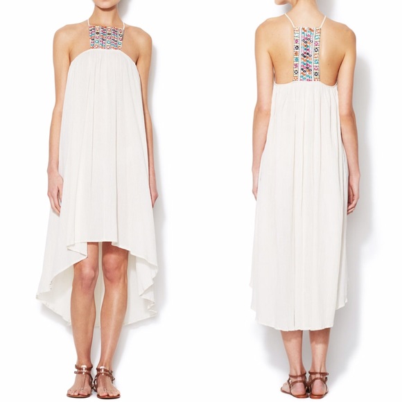 🌸 6 Shore Road Pooja Embroidered Gauzy Dress Boho - Picture 4 of 4