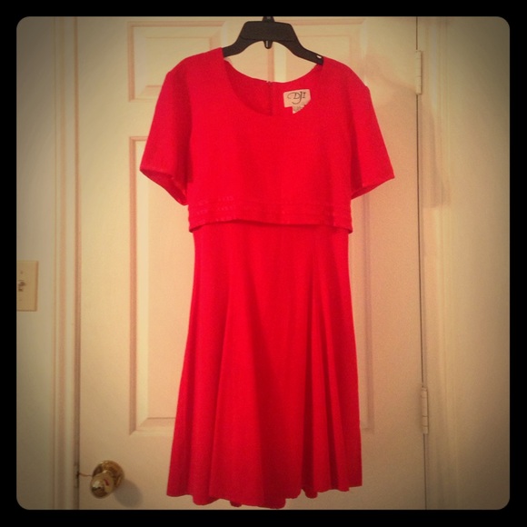 *Vintage* Red Tiered Dress