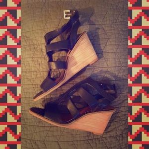 Dolce Vita black strappy wedge