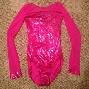 Pink custom leotard