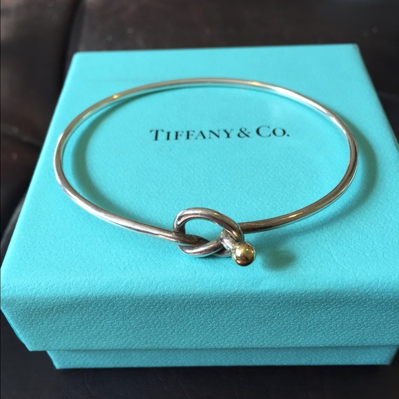 Authentic Tiffany 18k & 925 Silver Knot Bracelet