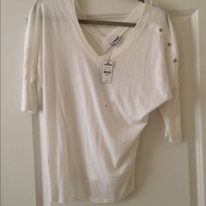 White v-neck