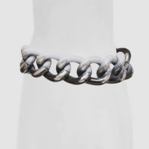 BCBGeneration Worn Look Silver and Black Chain