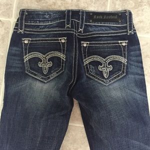 Studded Rock Revival Jeans - worn MAYBE 5 times!