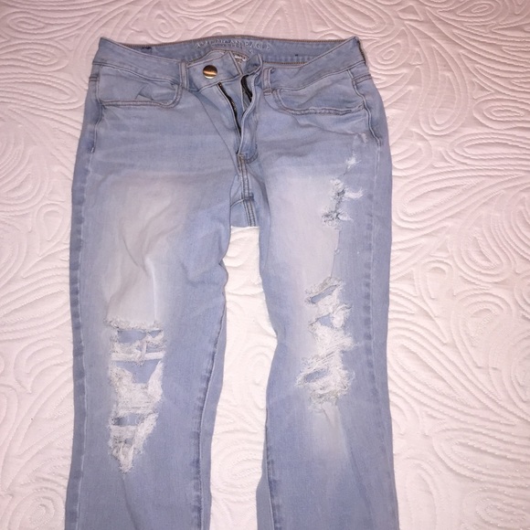 Ripped cropped jeggings