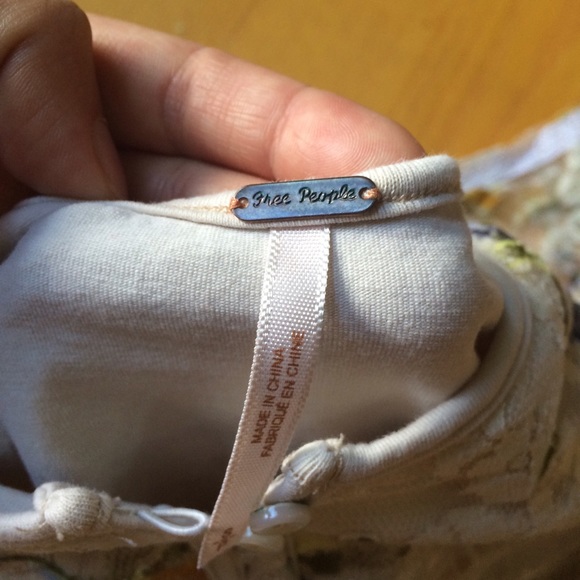 Free people Lace top - like new - floral - Picture 2 of 4