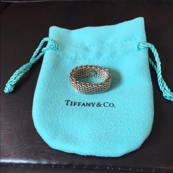 Authentic Tiffany 925 Sterling Mesh Ring