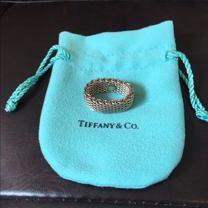 Authentic Tiffany 925 Sterling Mesh Ring