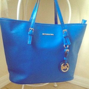 MK Blue Tote Bag