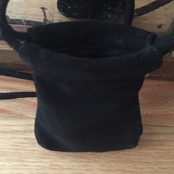 Heavy genuine suede black pouch - Picture 2 of 2