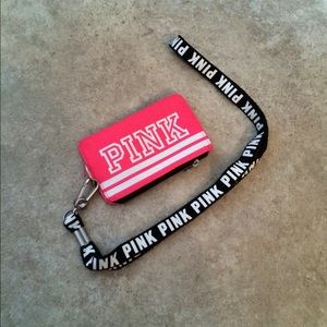 PINK cardholder and lanyard