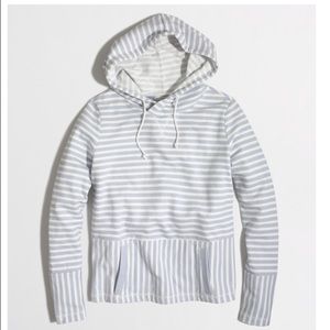 J. Crew Factory Flip Striped Sweatshirt Grey XS