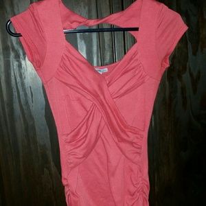 Dressy sunset orangy pink t-shirt