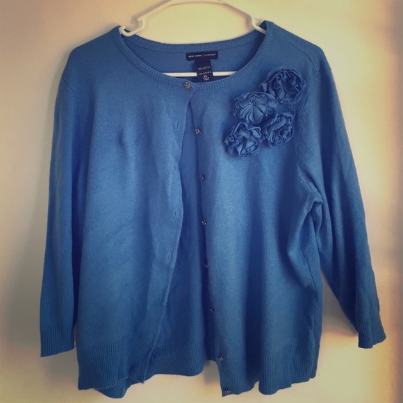 New York & Company XL periwinkle blue cardigan