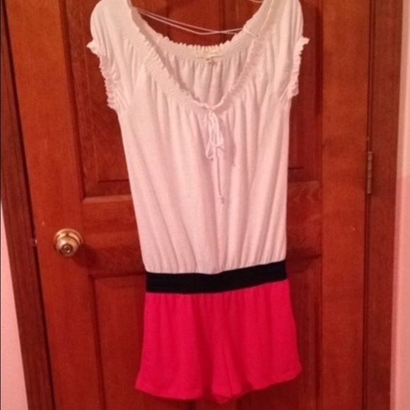 White & Pink Romper
