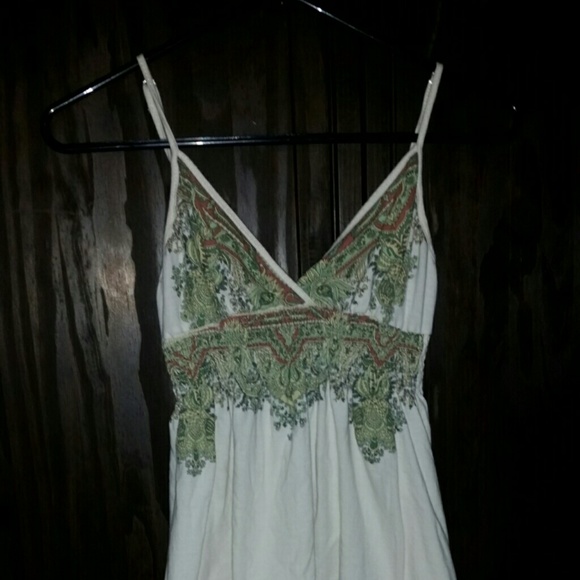 Long cream colored hippie tank