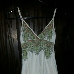 Long cream colored hippie tank