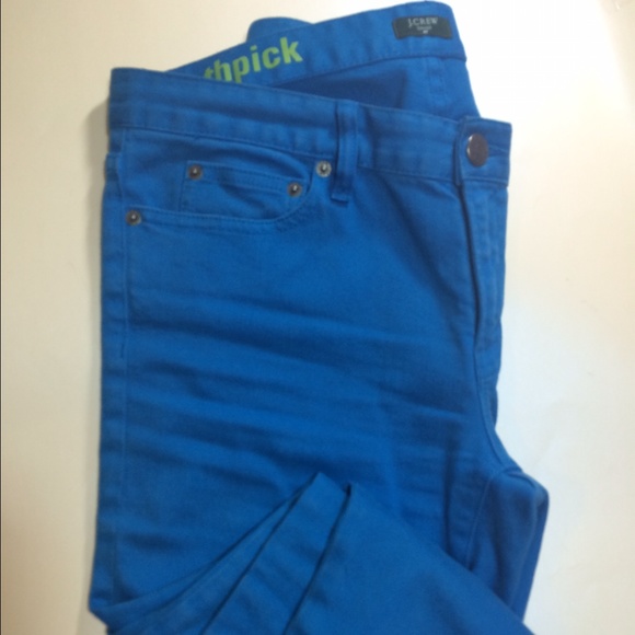 SALE! J Crew Bright Blue Toothpick Jean 8