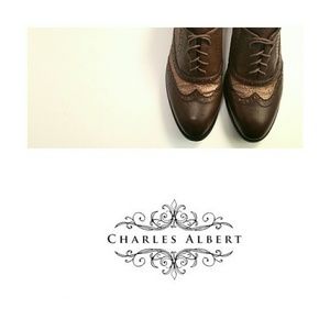 Charles Albert Glitter Wingtip Oxfords