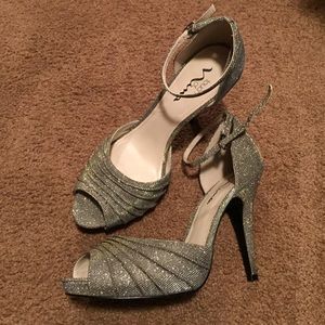 Silver Sparkle Occasion Shoes