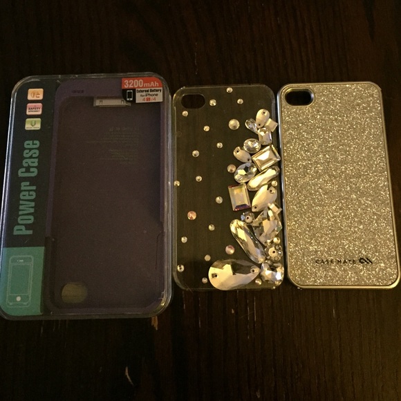 iPhone 4/4s case + charger bundle