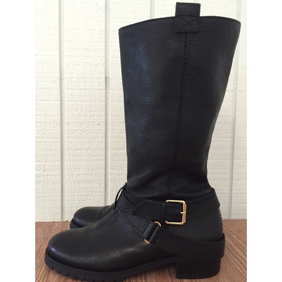 Diane von Furstenberg Motorcycle Boot Black sz 6.5