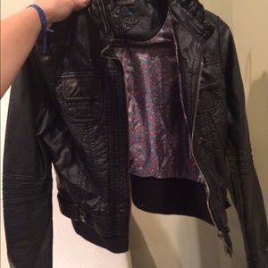 Black leather jacket