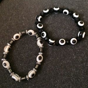 Evil eye stretch bracelets