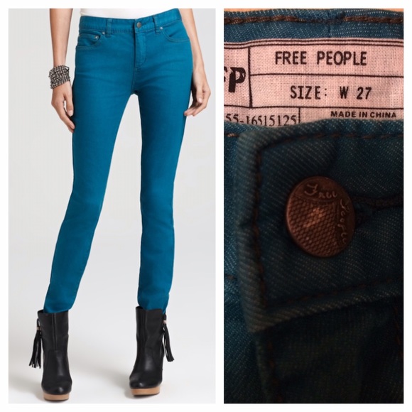 free people turquoise jeans